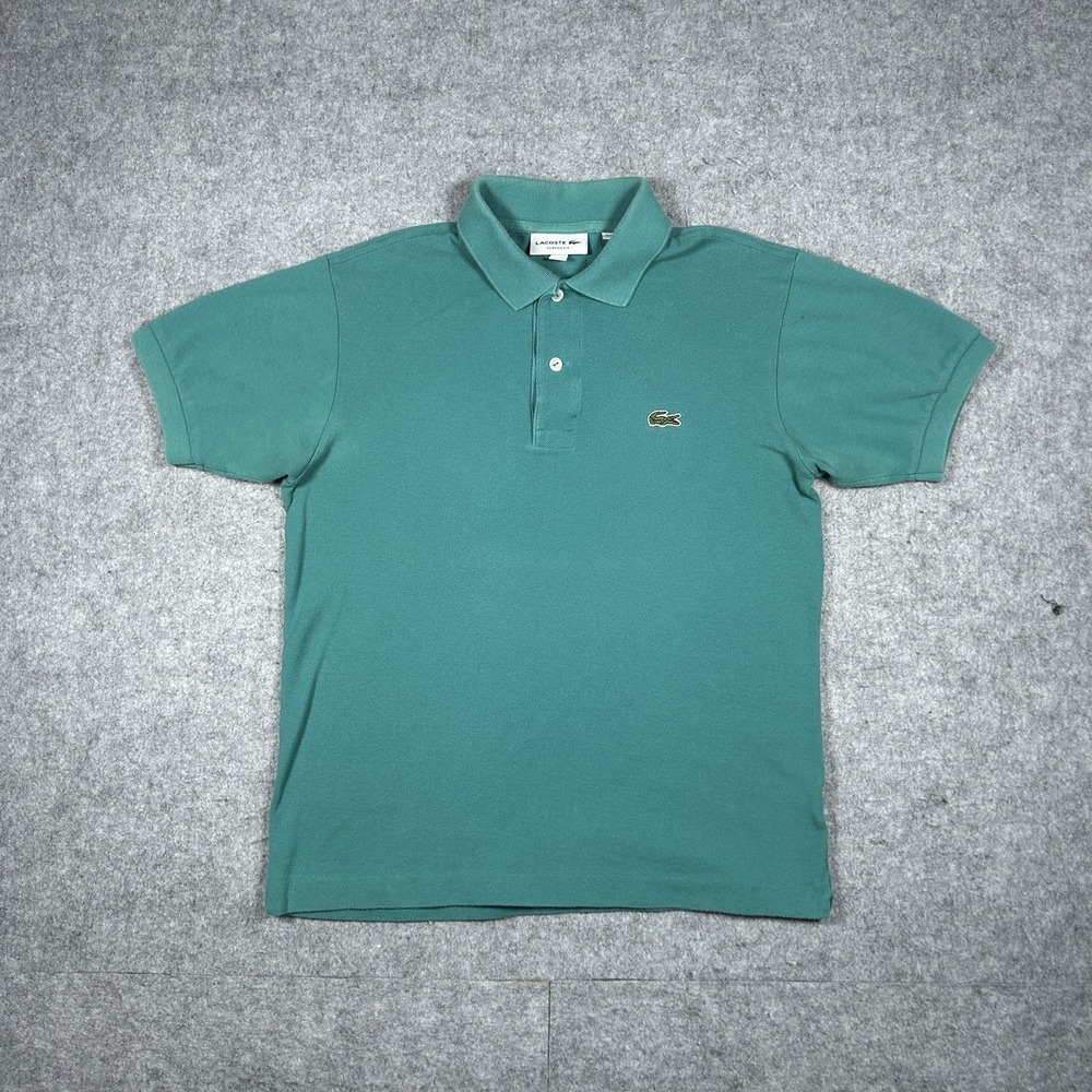 Lacoste Polo Shirt Mens Size 2 Turquoise Blue Preppy 2000s Luxury Classic Fit